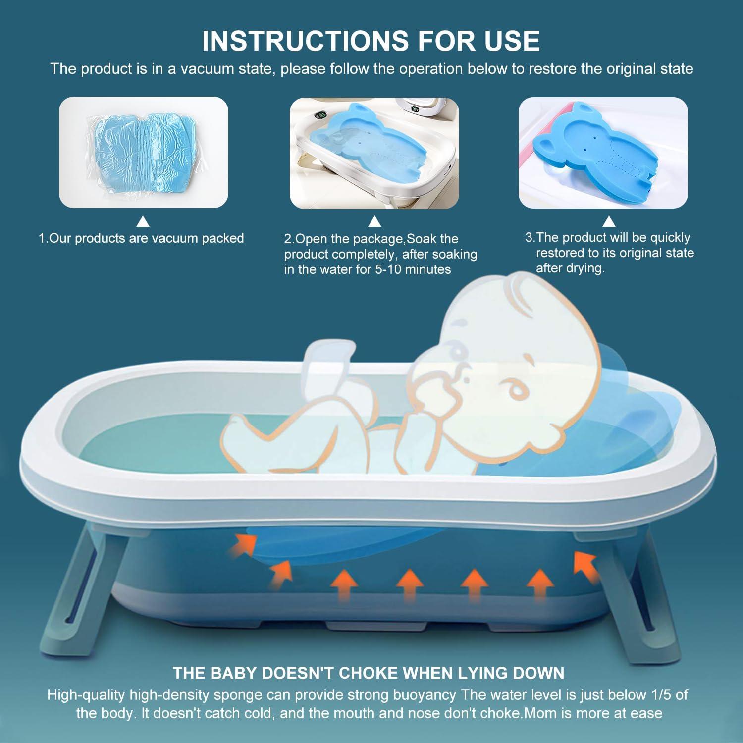 Esponja de Baño Suave para Bebés HL Elefante Azul 49x35cm