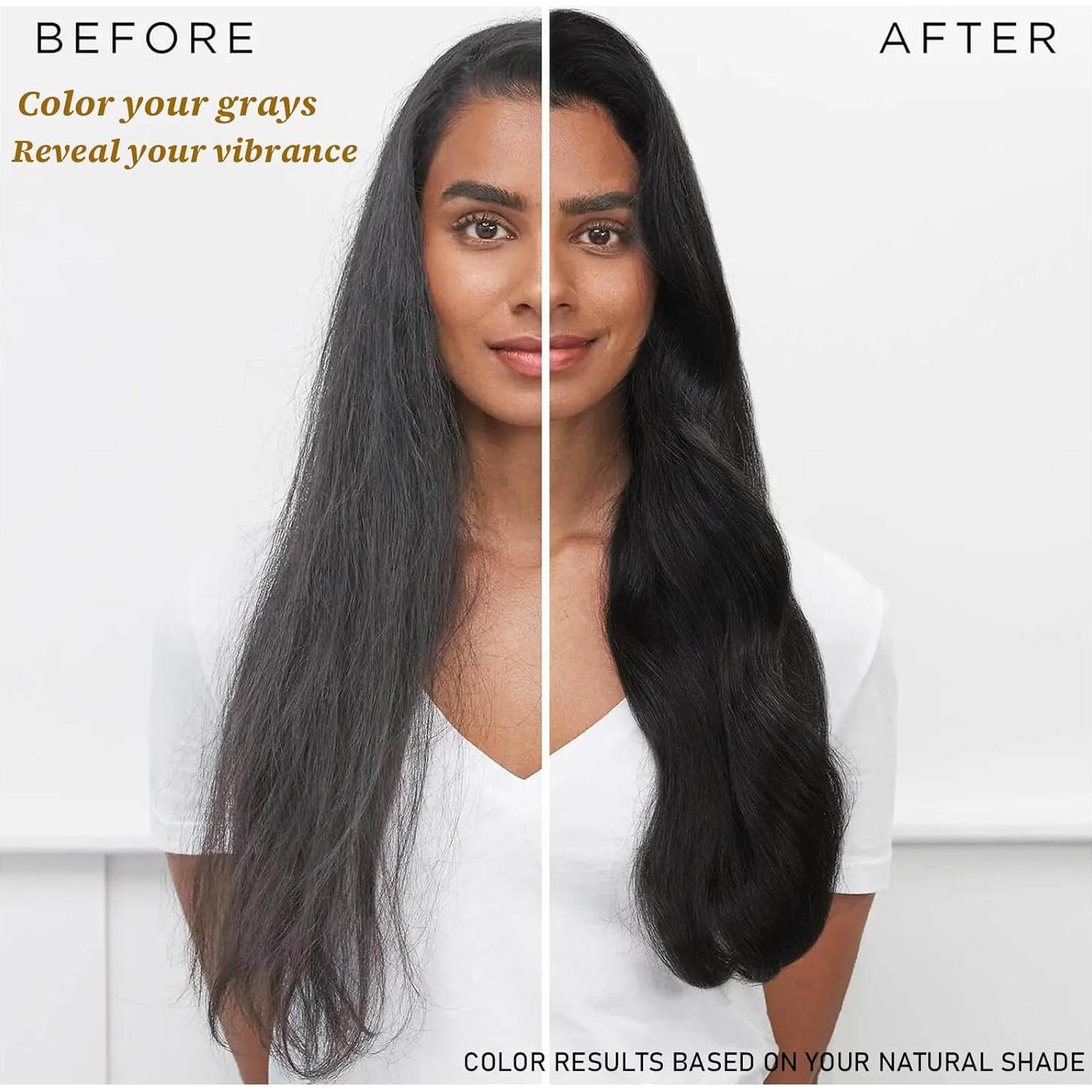 Champú Tinte Negro 3-en-1 iemokoda - Cobertura 100% Canas