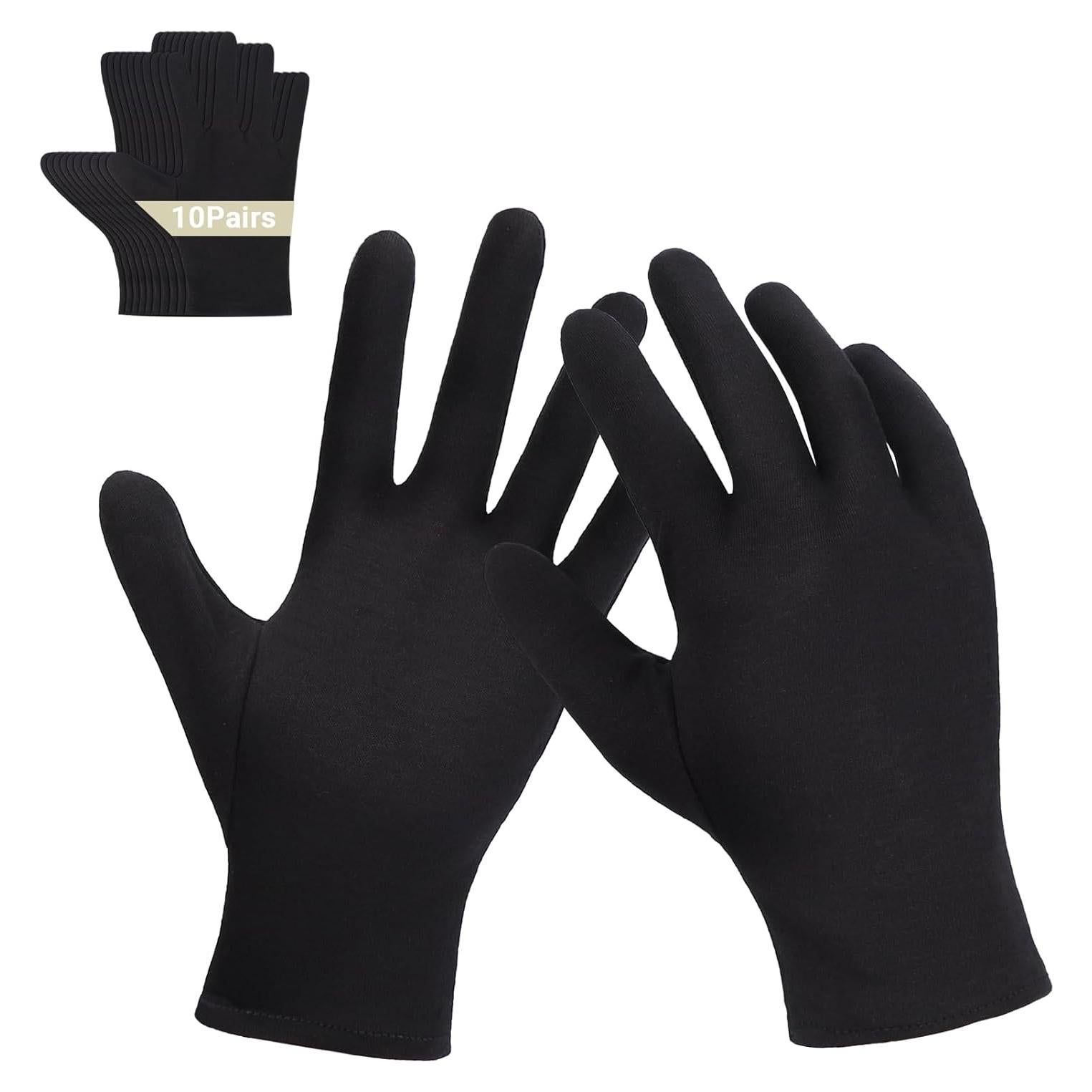 Guantes de Trabajo Negros ENPOINT - 10 Pares Lavables para Fotografía y Arte