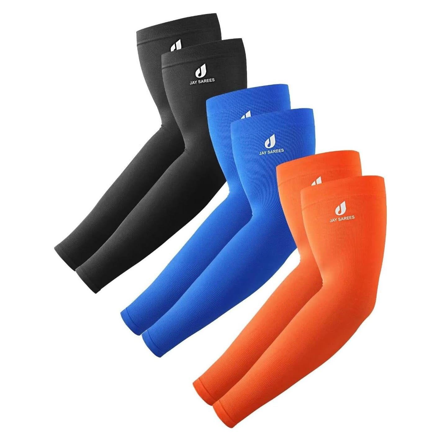 Mangas de Compresión UV JAY SAREES - 3 Pares Adulto Unisex