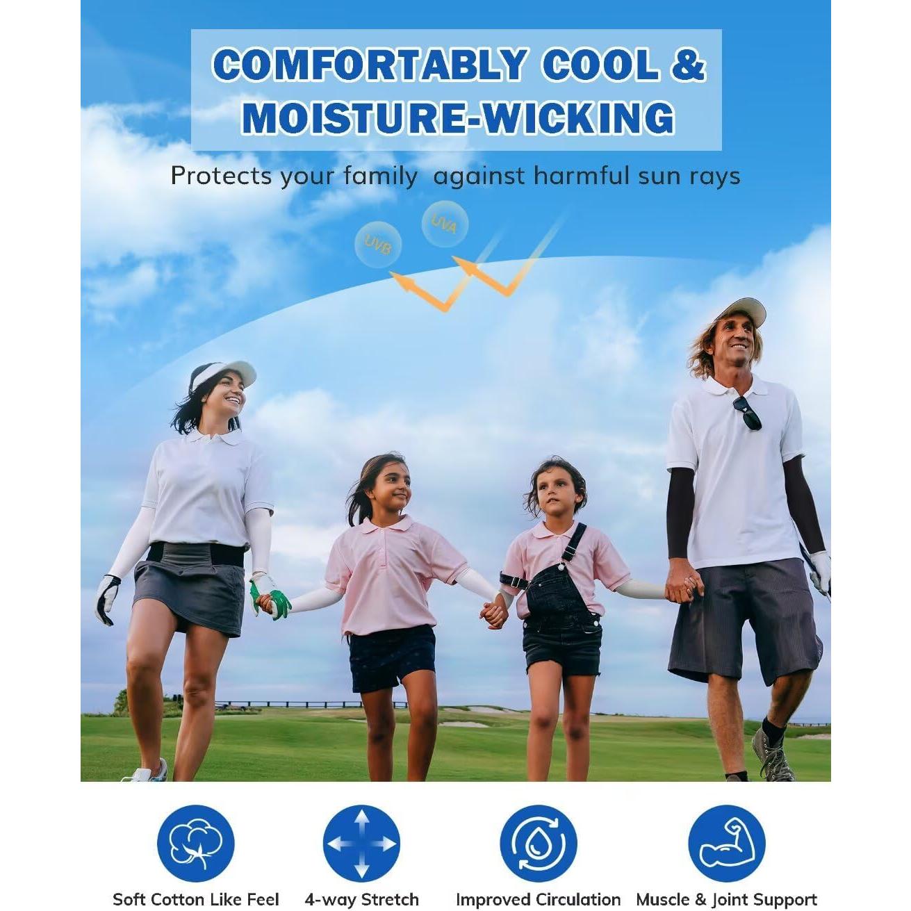 Mangas de Compresión UV JAY SAREES - 3 Pares Adulto Unisex