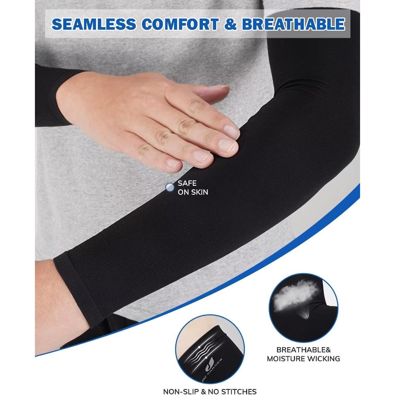 Mangas de Compresión UV JAY SAREES - 3 Pares Adulto Unisex