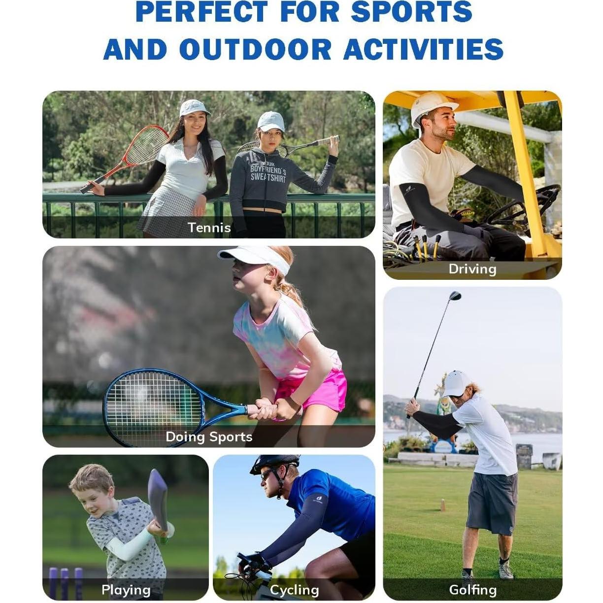 Mangas de Compresión UV JAY SAREES - 3 Pares Adulto Unisex