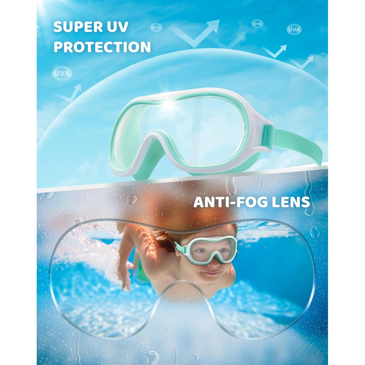Gafas de Natación Aegend para Niños 3-15 Años Antivaho UV