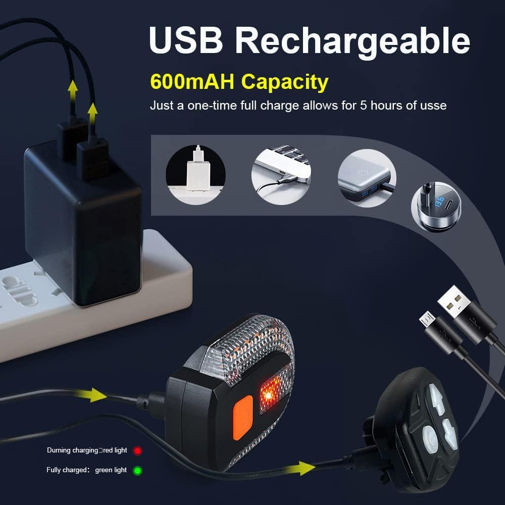 Luz Trasera Inalámbrica JINKEY con Señales de Giro LED USB