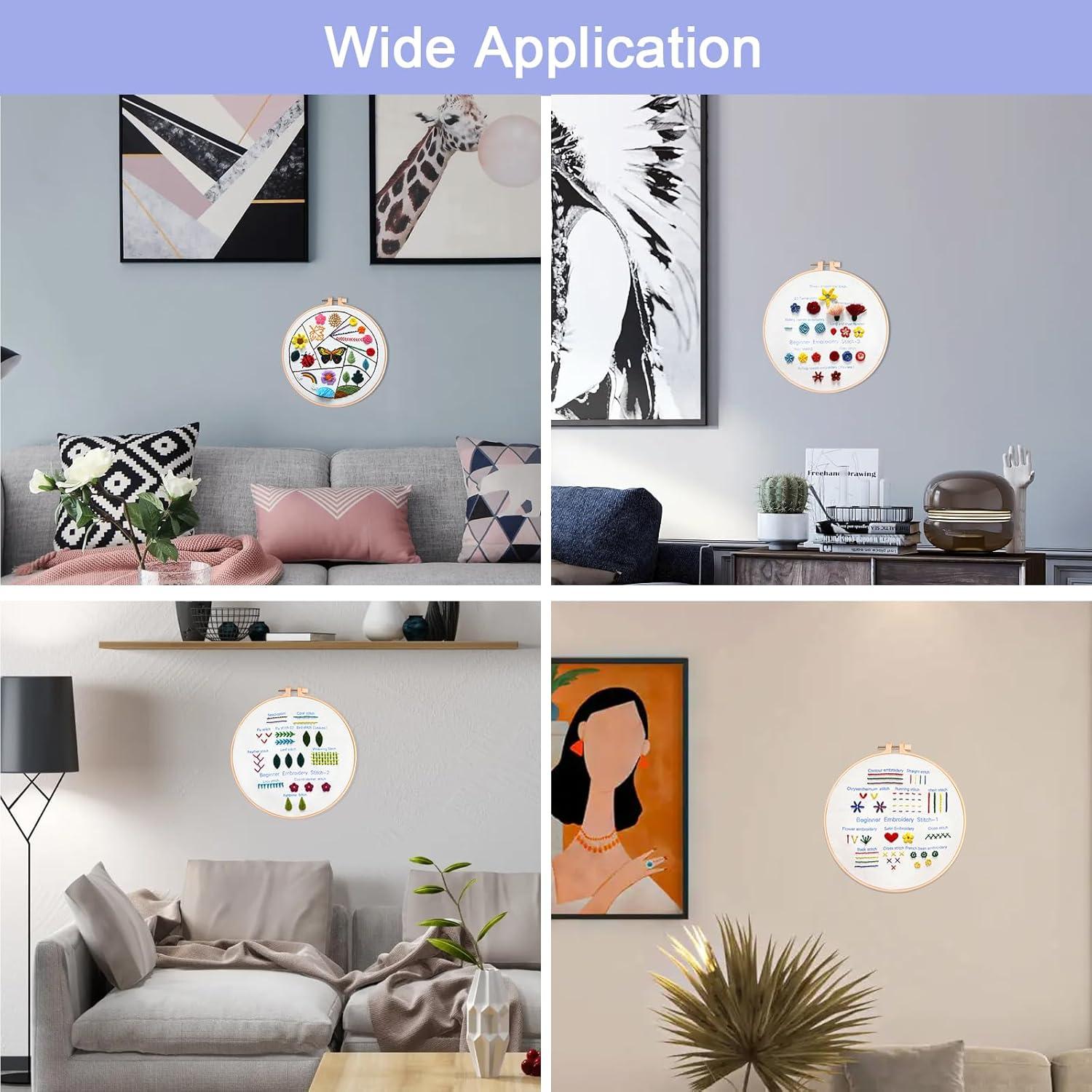 Kit de Bordado para Principiantes Angdarun 4 Piezas con Instrucciones