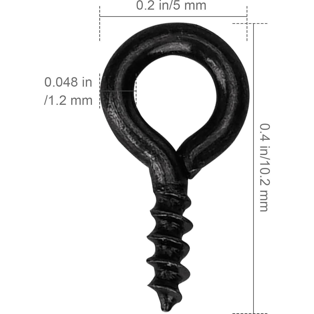 Tornillos de Ojo Aovchei 500pcs 10x5mm Metal Galvanizado