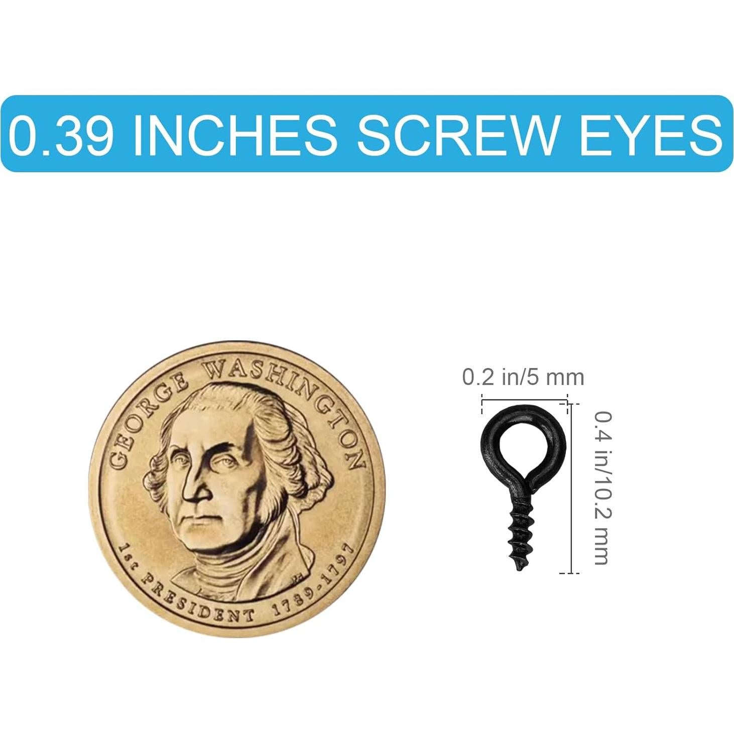 Tornillos de Ojo Aovchei 500pcs 10x5mm Metal Galvanizado