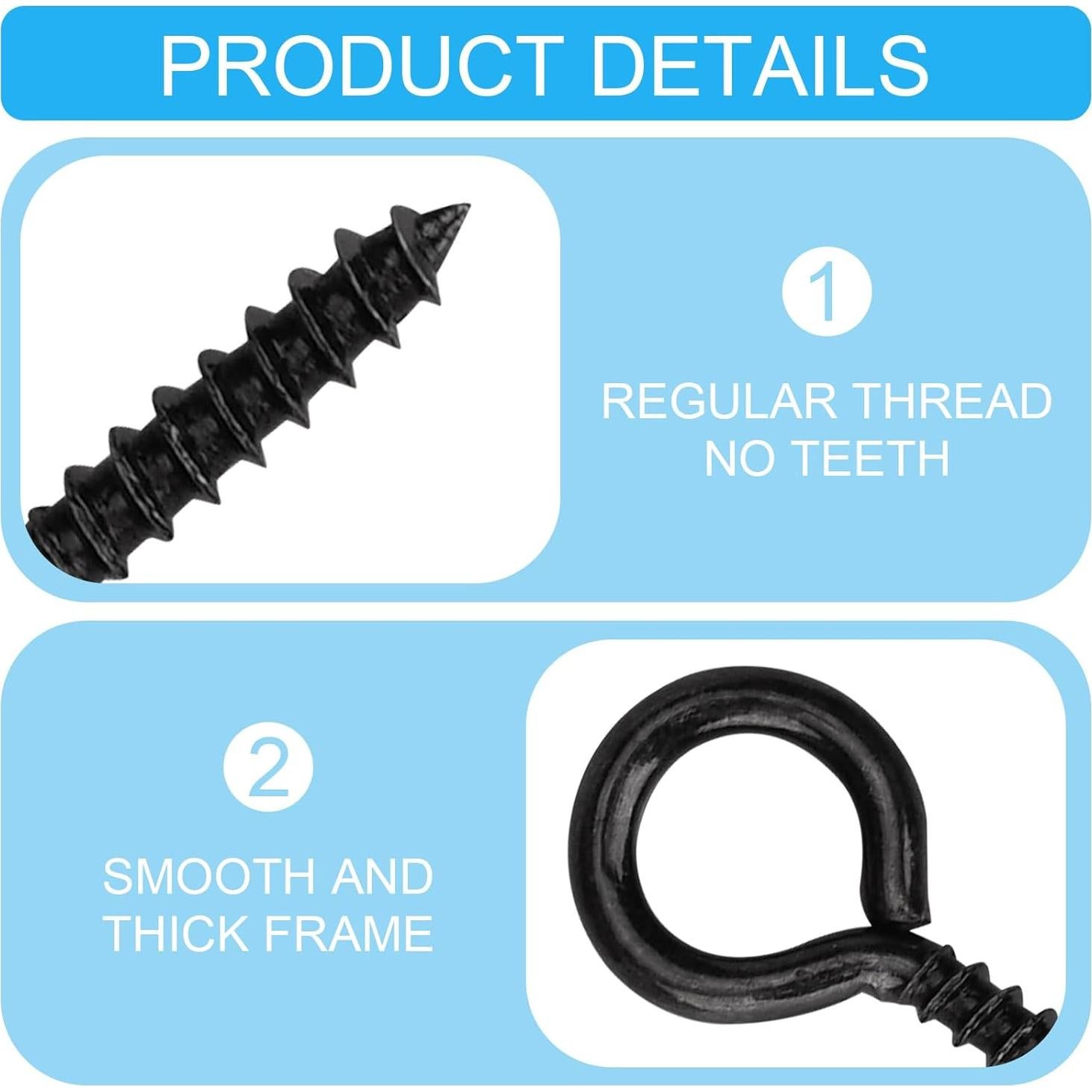 Tornillos de Ojo Aovchei 500pcs 10x5mm Metal Galvanizado