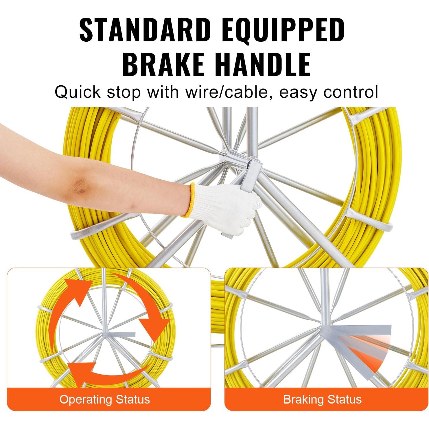 Cinta de Pescado Eléctrica VEVOR 6MM x 130M Fibra de Vidrio