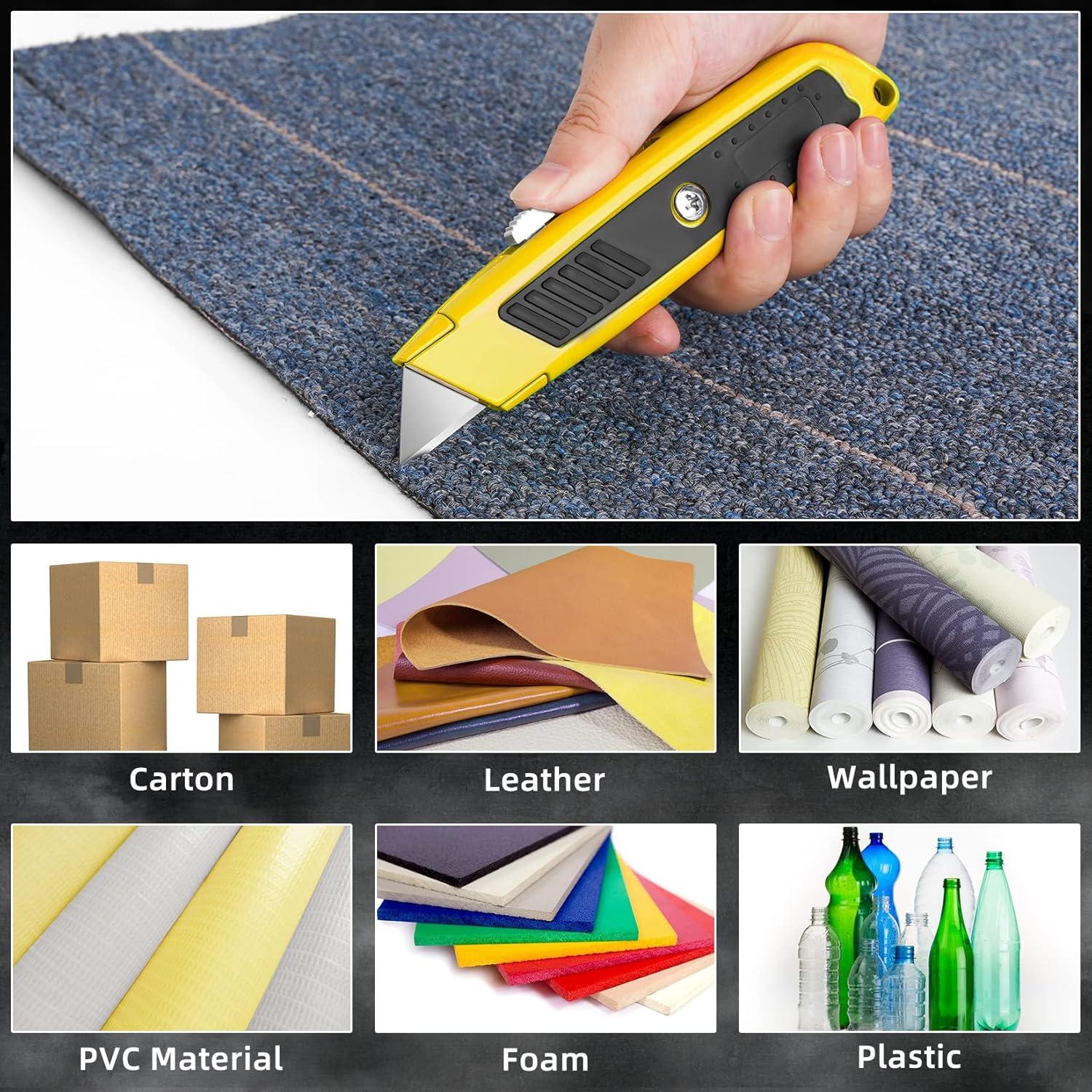 Cortadores de Caja DIYSELF 2 Piezas Amarillo Retráctil