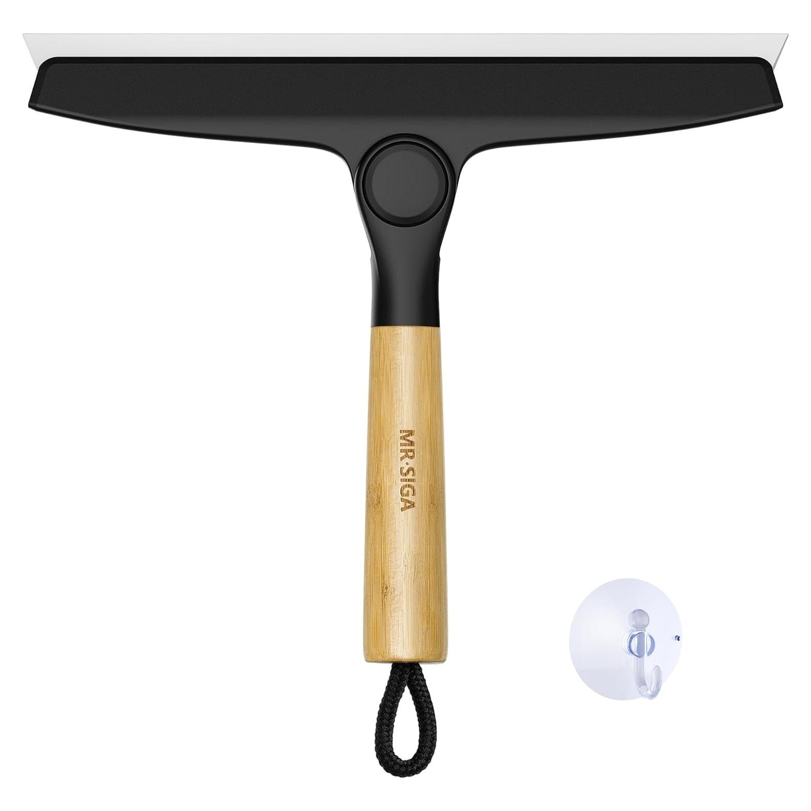 Limpiador de Silicona MR.SIGA 25.4 cm Mango de Bambú Negro