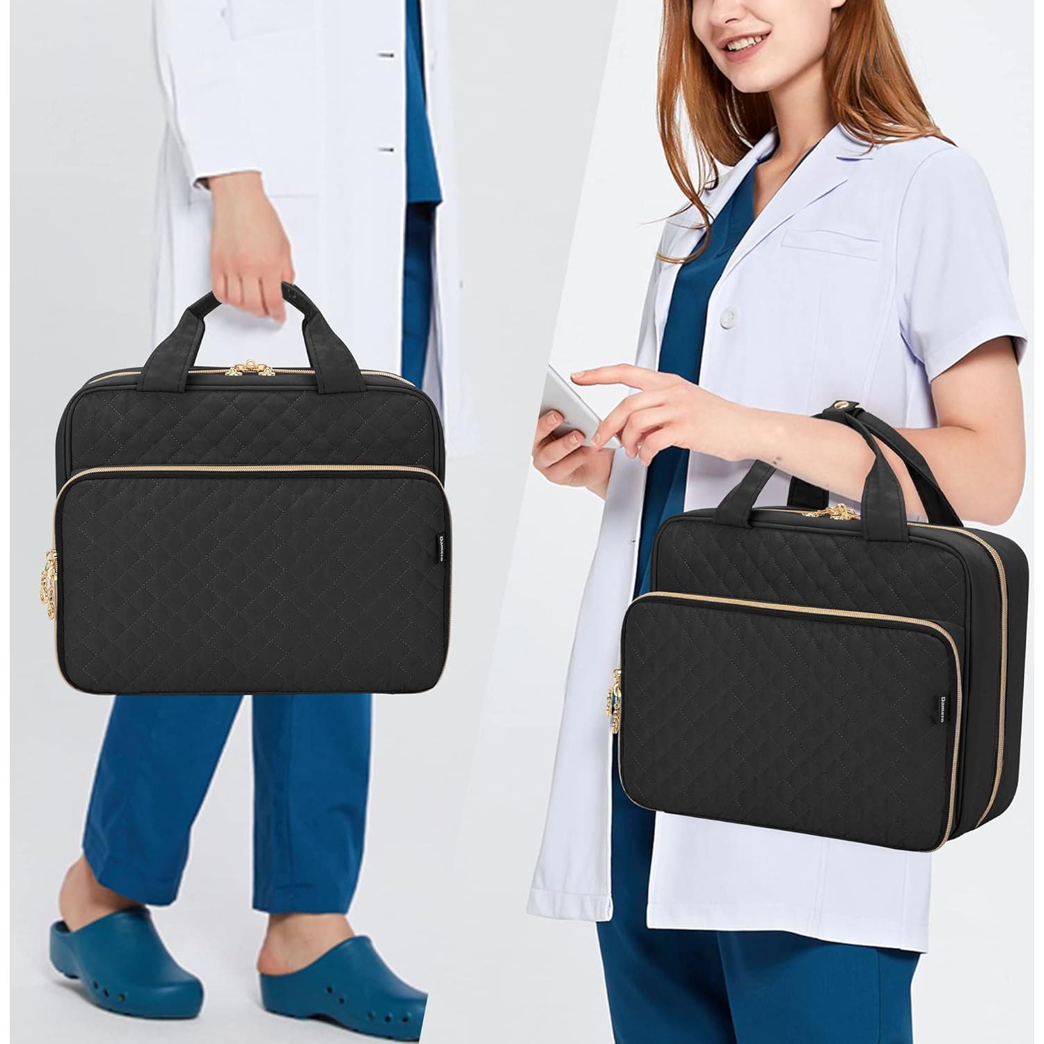 Organizador de Medicamentos de Viaje Damero Negro 30.48x11.43x25.4cm