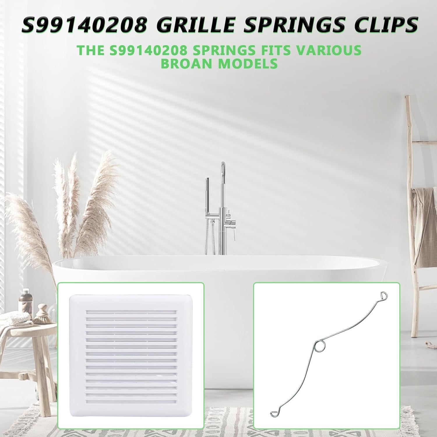 Clips de Resorte Broan Nutone S99140208 - Paquete de 3