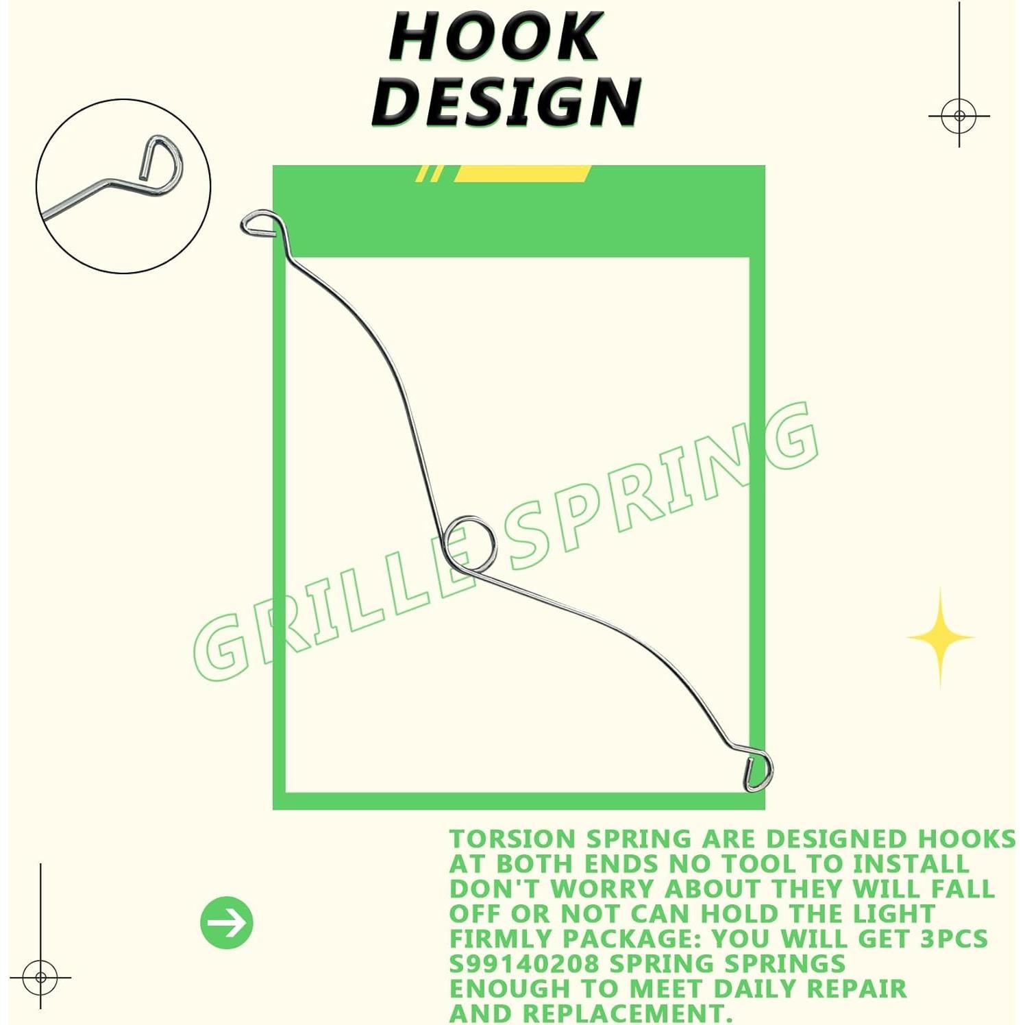 Clips de Resorte Broan Nutone S99140208 - Paquete de 3