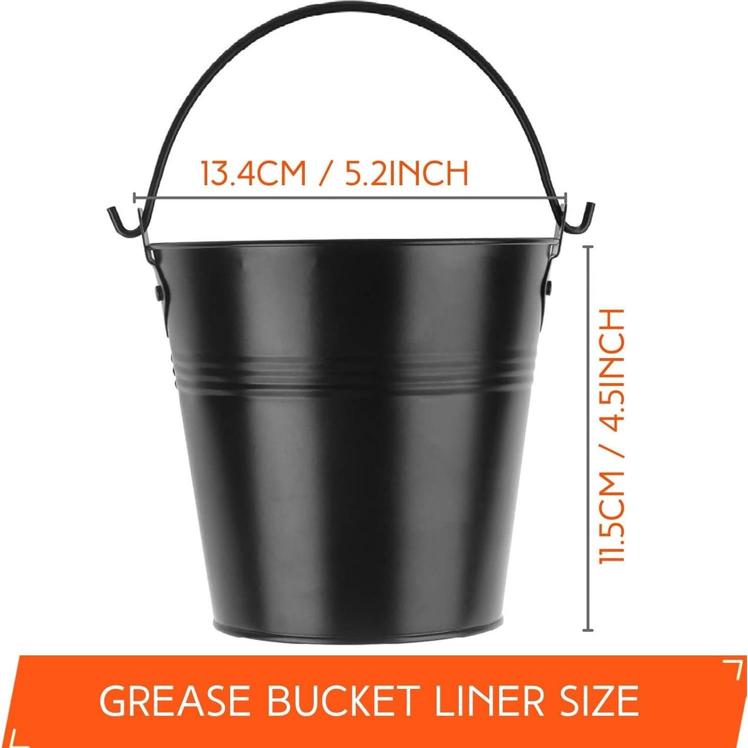 Paquete de 20 forros de grasa y cubo negro Findful para parrillas Traeger