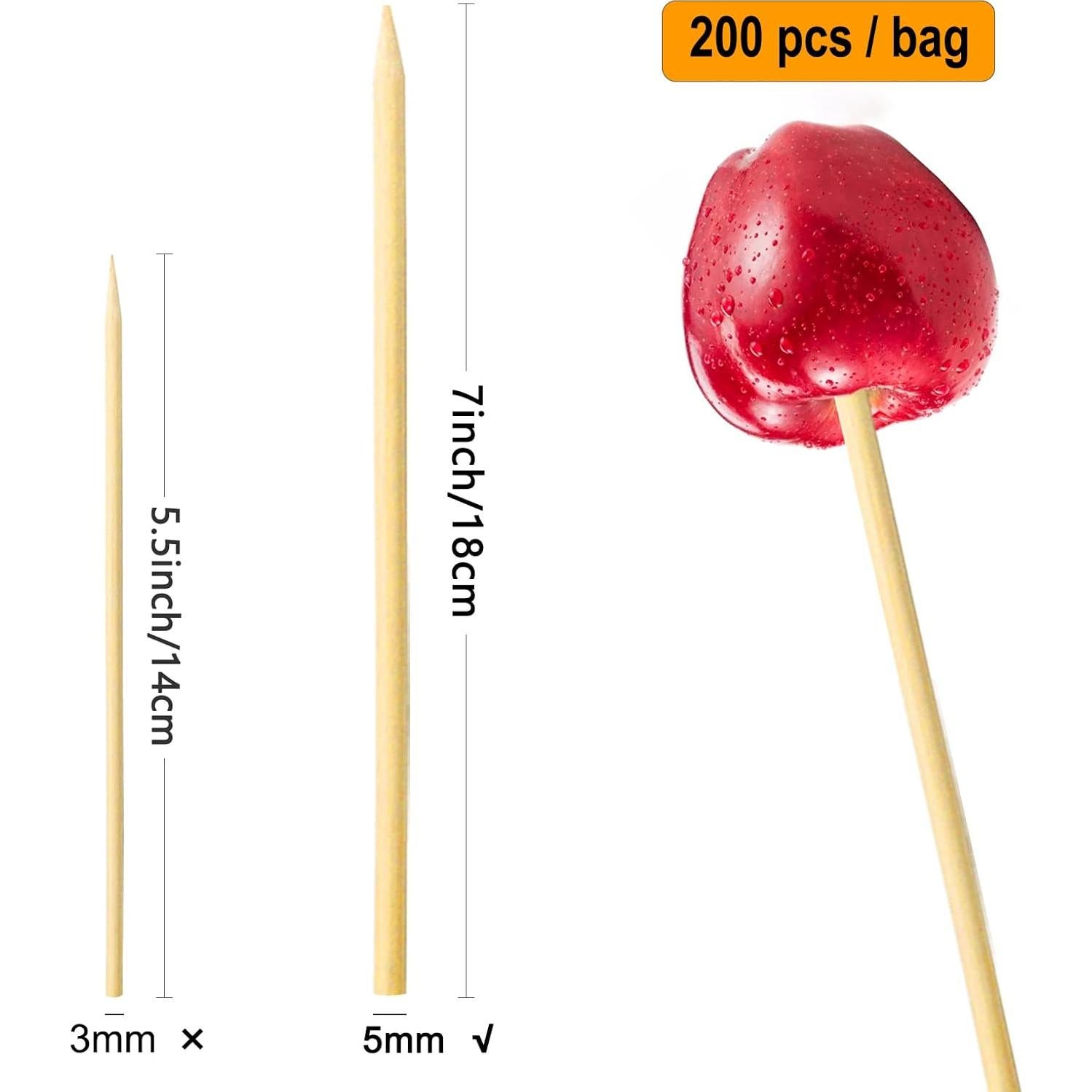 Palitos de Bambú AZUL TOP 200pcs 5mm 18cm Ecológicos Multiusos