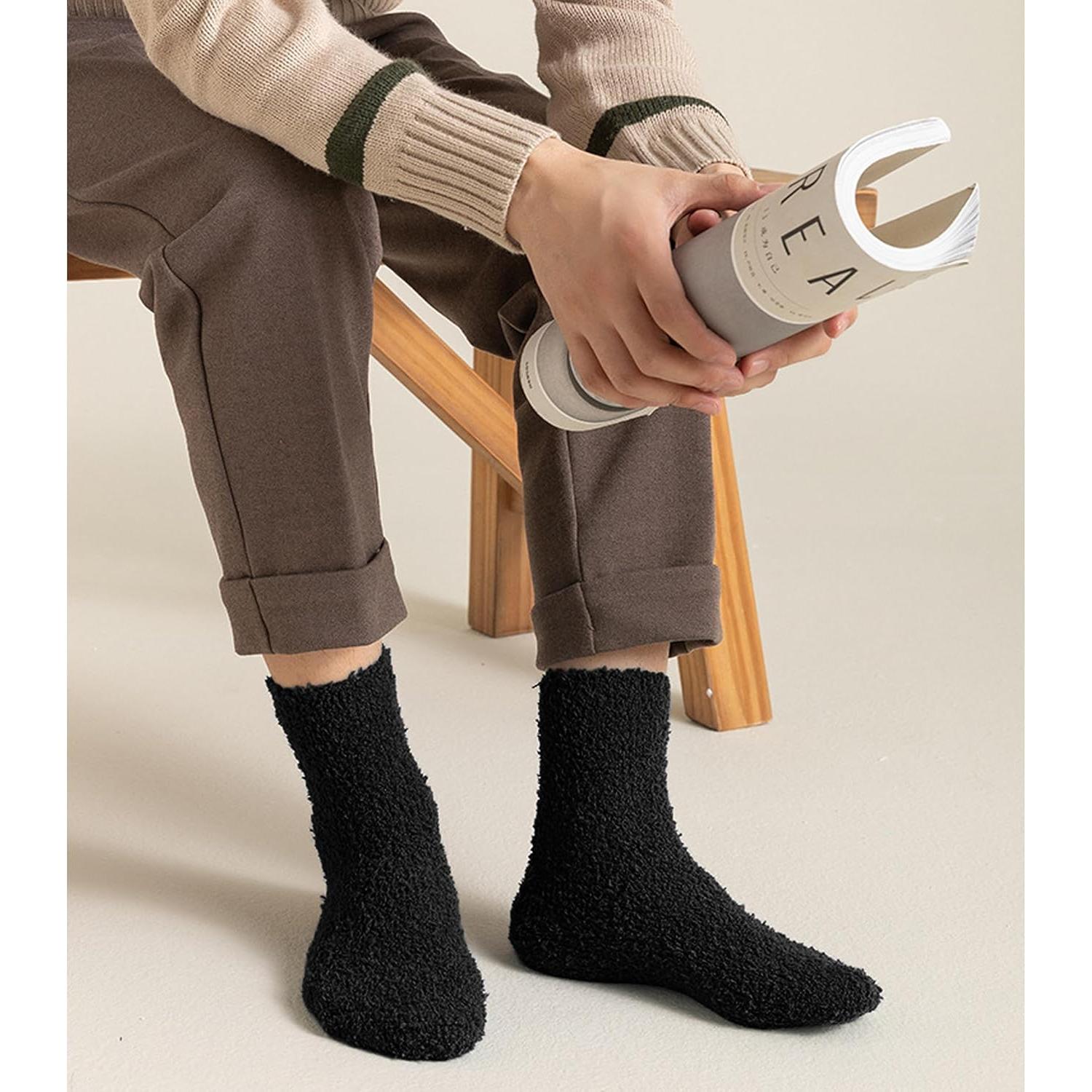 Calcetines de casa OVOV de forro polar para hombres - 3 pares