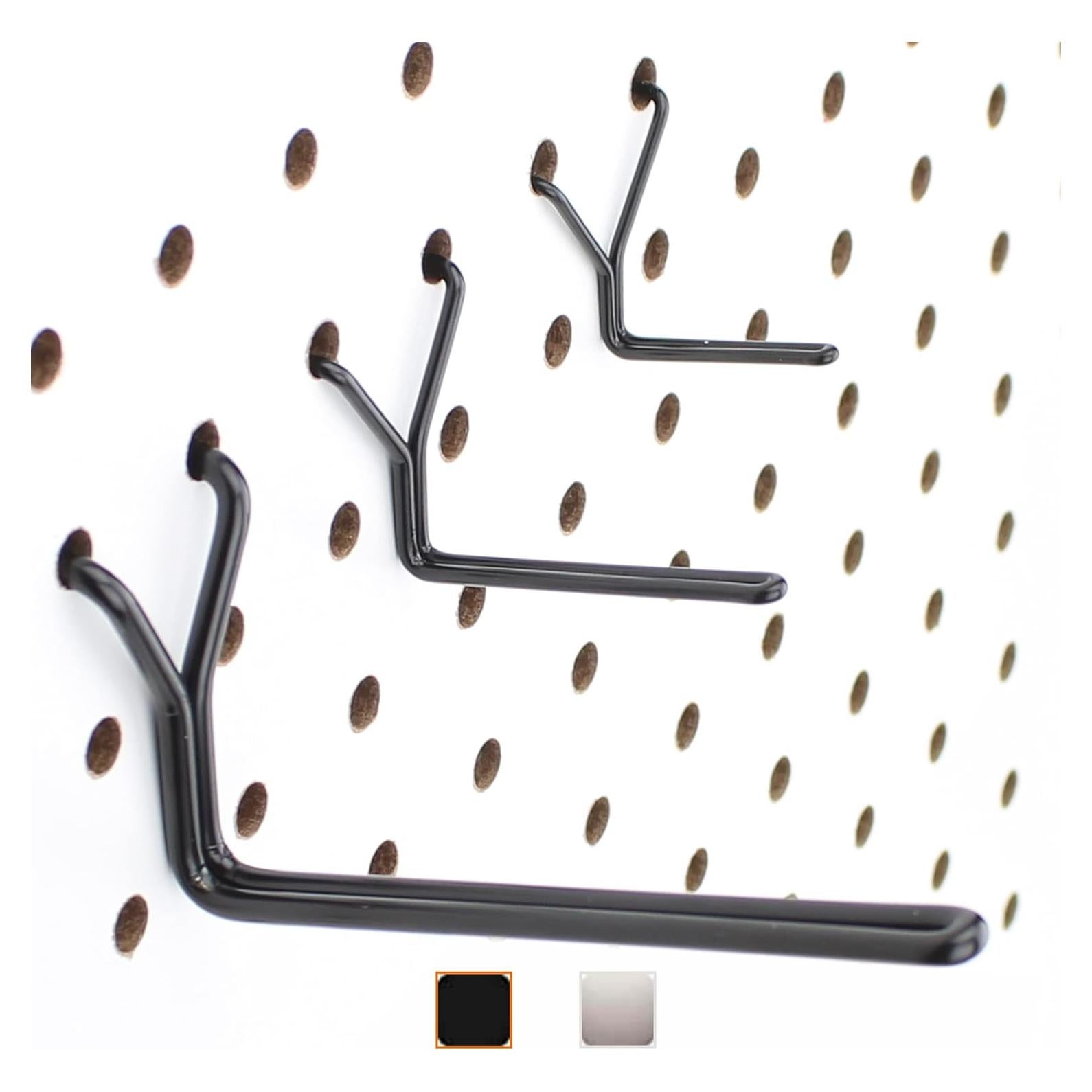 Ganchos de Pegboard de Acero Right Arrange 60-Pack 1-2-4"