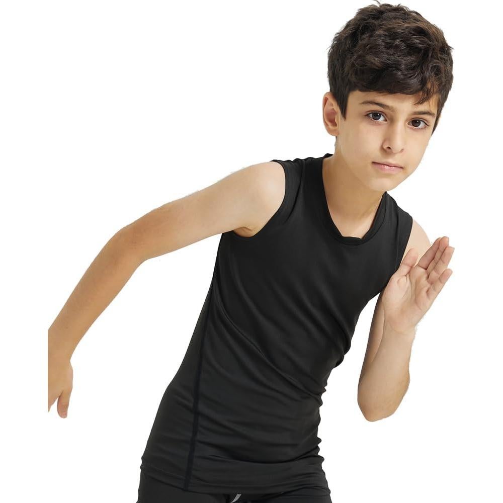 Camisetas Compresivas para Niños LANDUNSI 2 Pcs Transpirables