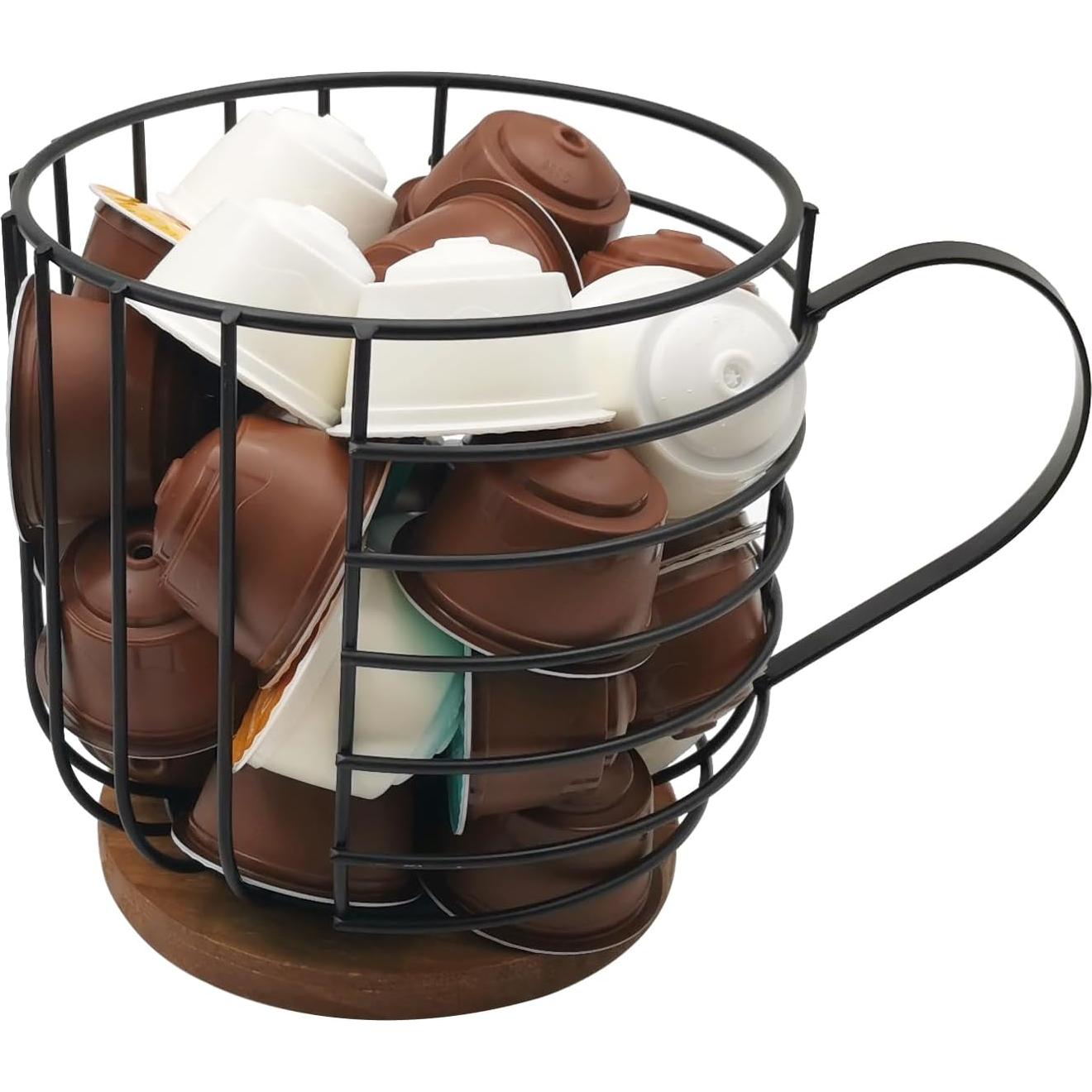 Cesta de Almacenamiento MFBJXC Redonda Negra 15.5cm sin Tapa