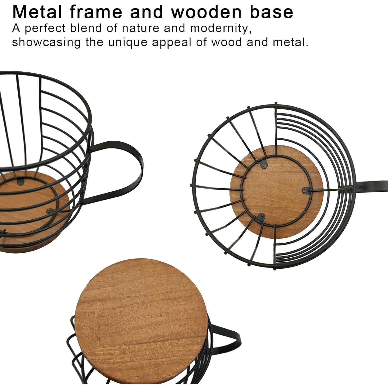 Cesta de Almacenamiento MFBJXC Redonda Negra 15.5cm sin Tapa