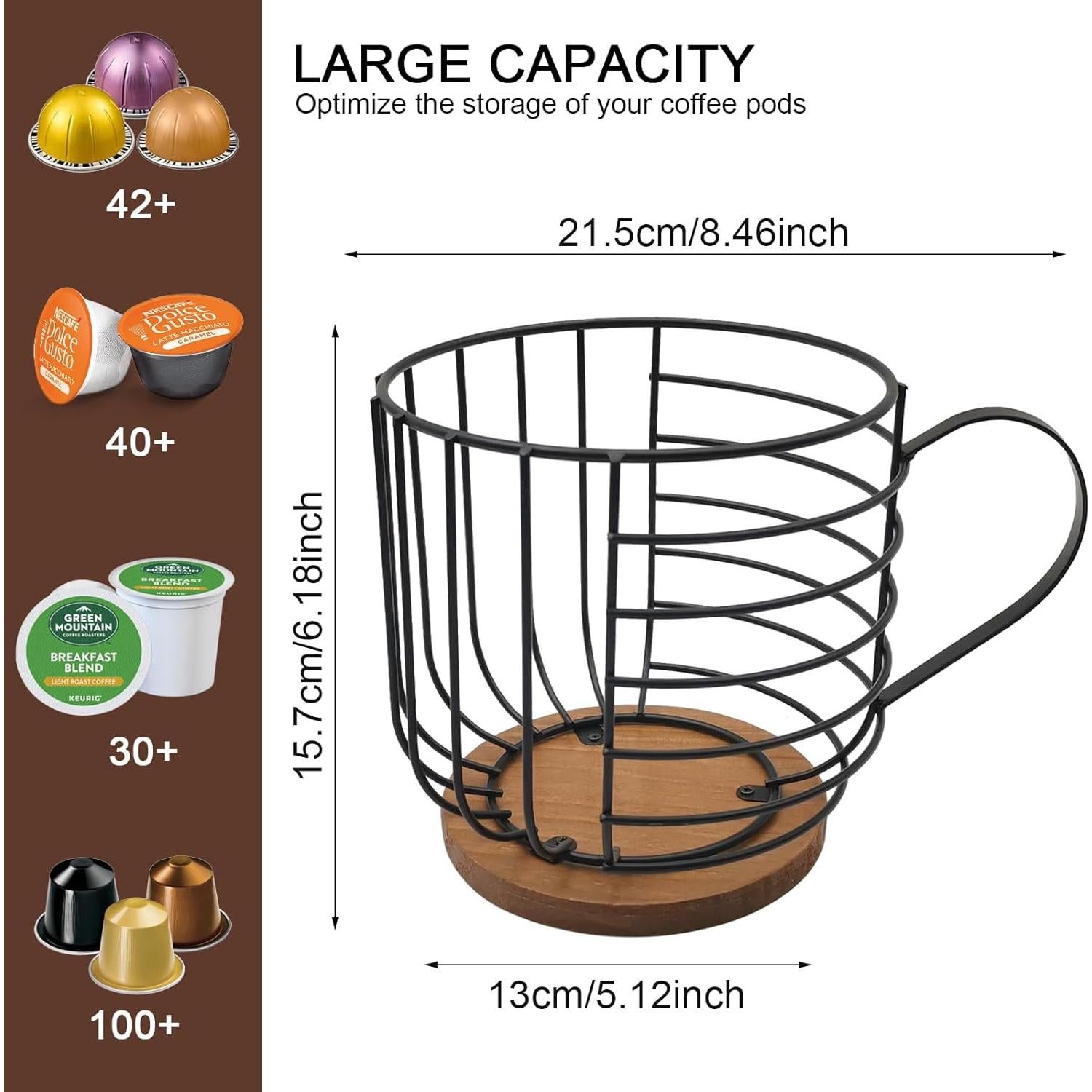 Cesta de Almacenamiento MFBJXC Redonda Negra 15.5cm sin Tapa