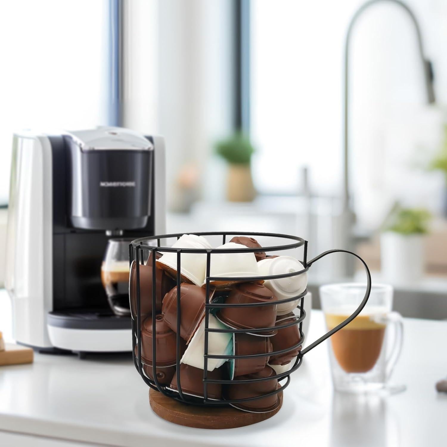 Cesta de Almacenamiento MFBJXC Redonda Negra 15.5cm sin Tapa