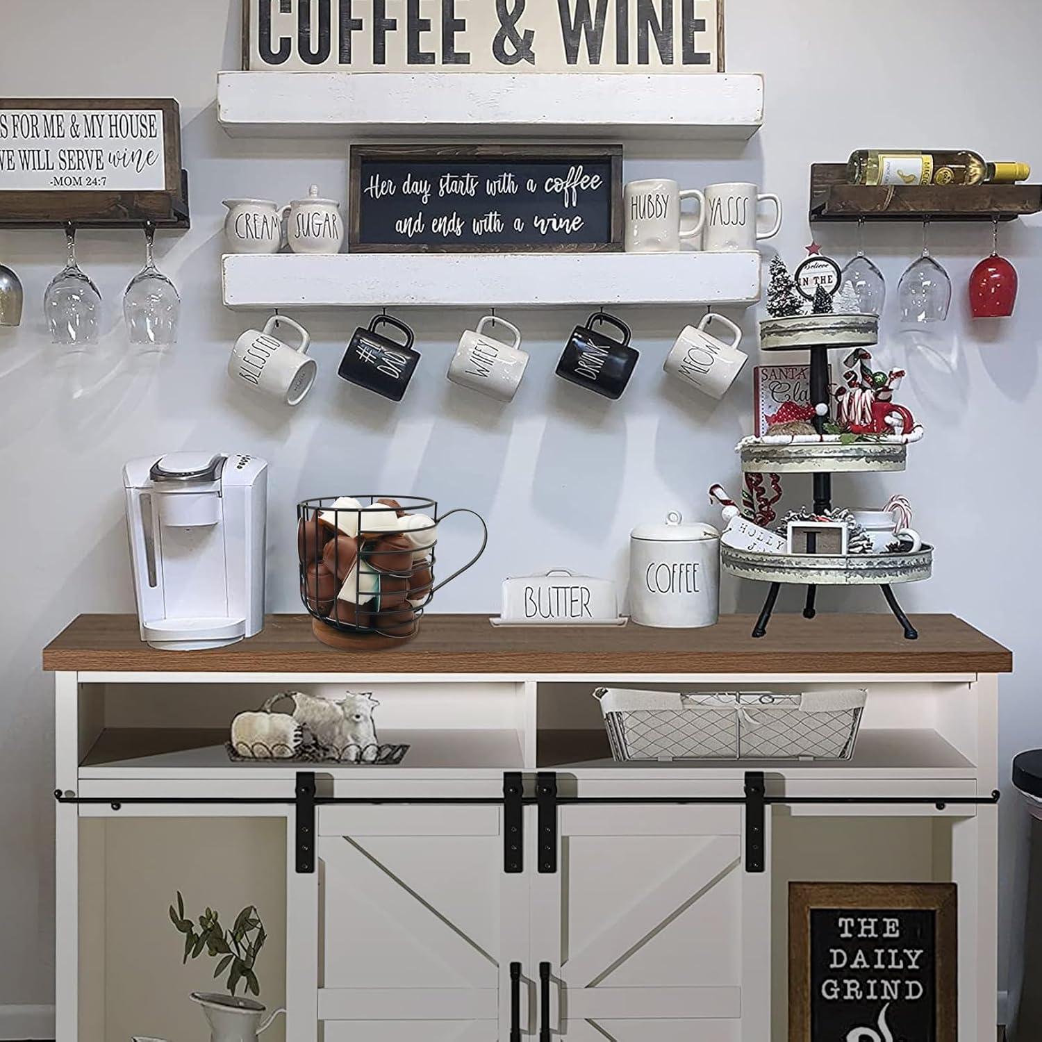 Cesta de Almacenamiento MFBJXC Redonda Negra 15.5cm sin Tapa