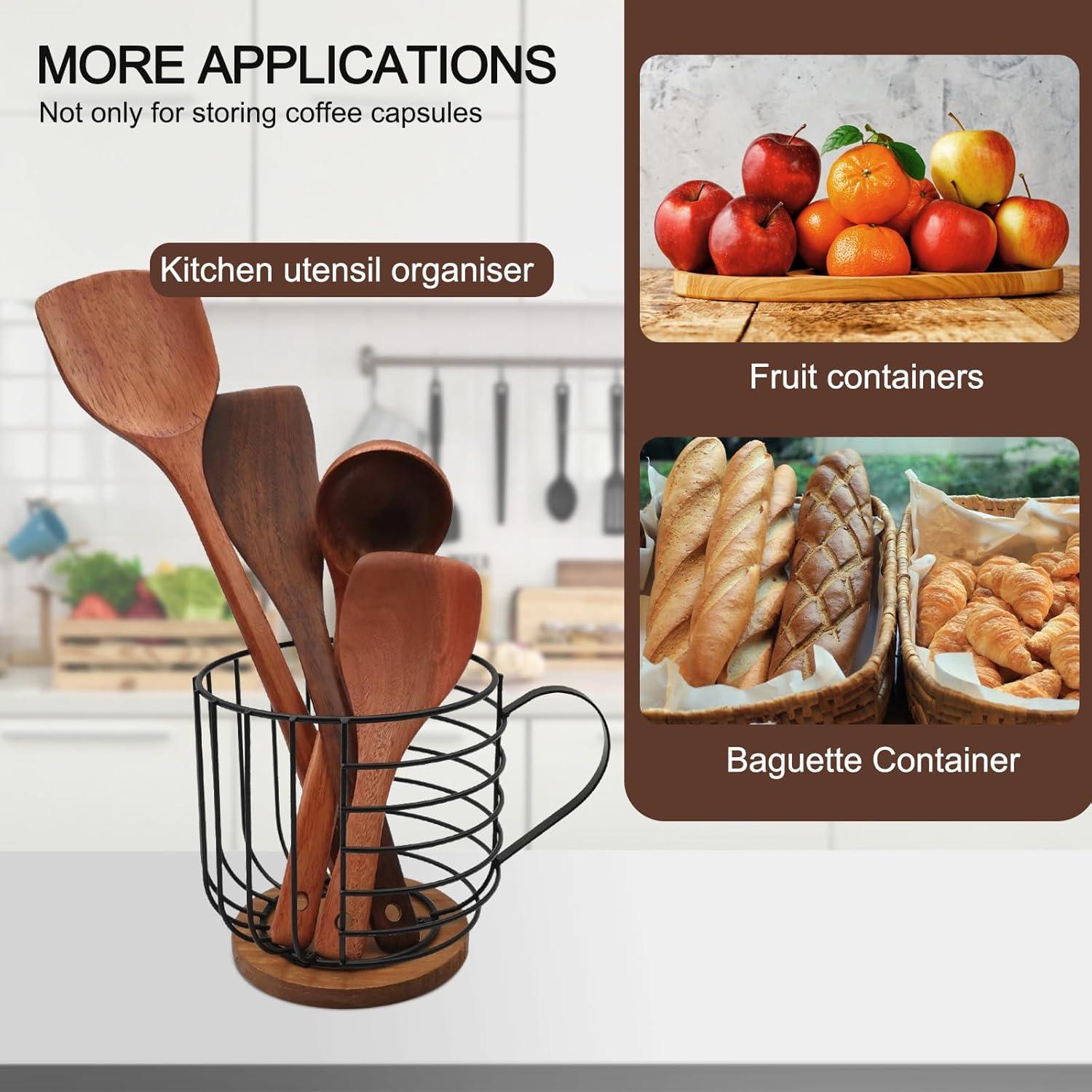 Cesta de Almacenamiento MFBJXC Redonda Negra 15.5cm sin Tapa