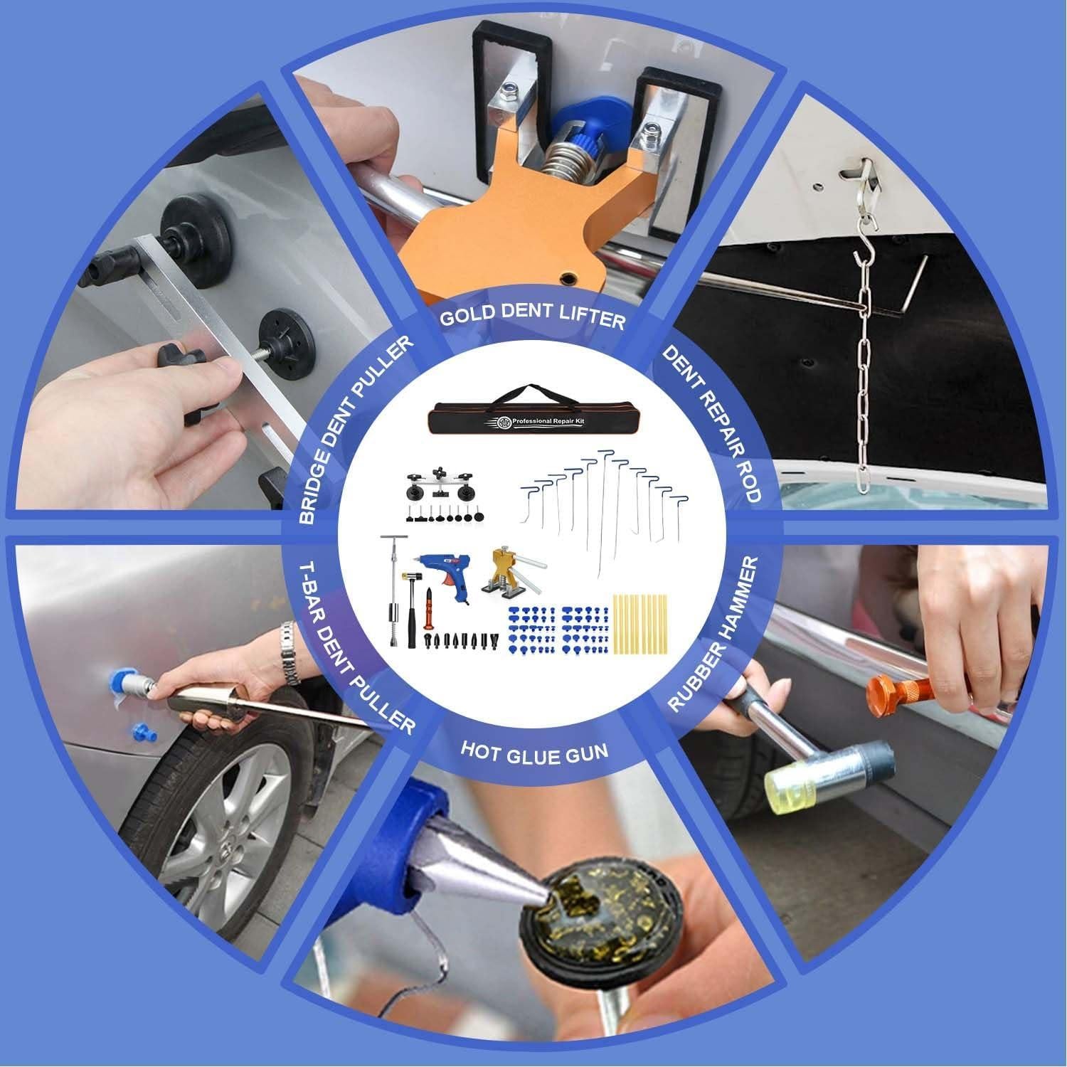 Kit de Eliminación de Abolladuras ROADGIVE 108PCS Herramientas