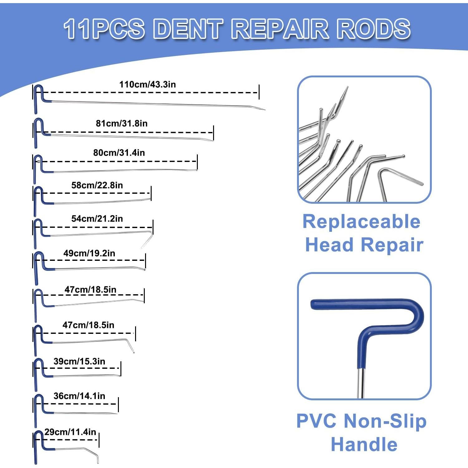 Kit de Eliminación de Abolladuras ROADGIVE 108PCS Herramientas