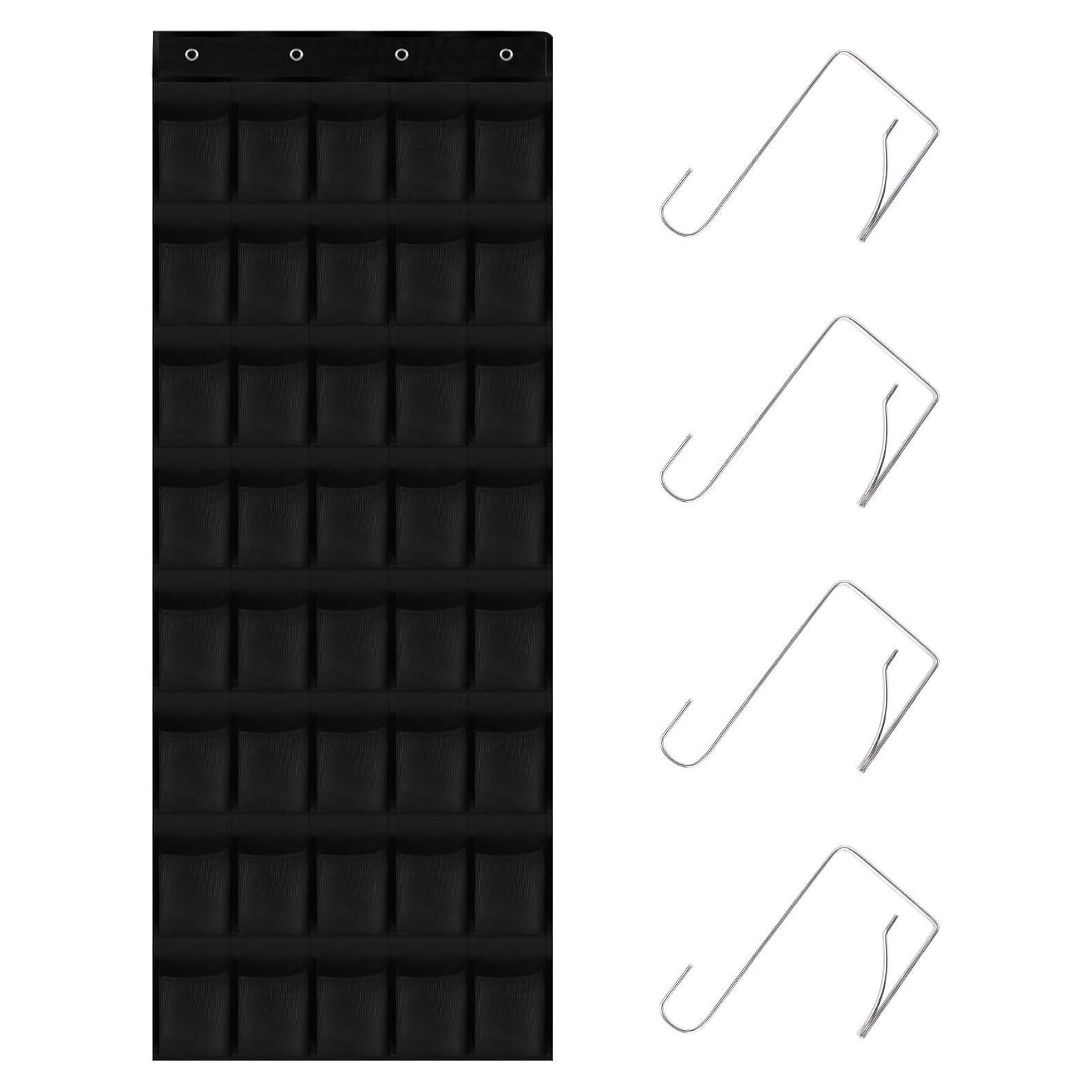 Organizador de zapatos colgante Teikou 24 bolsillos negro