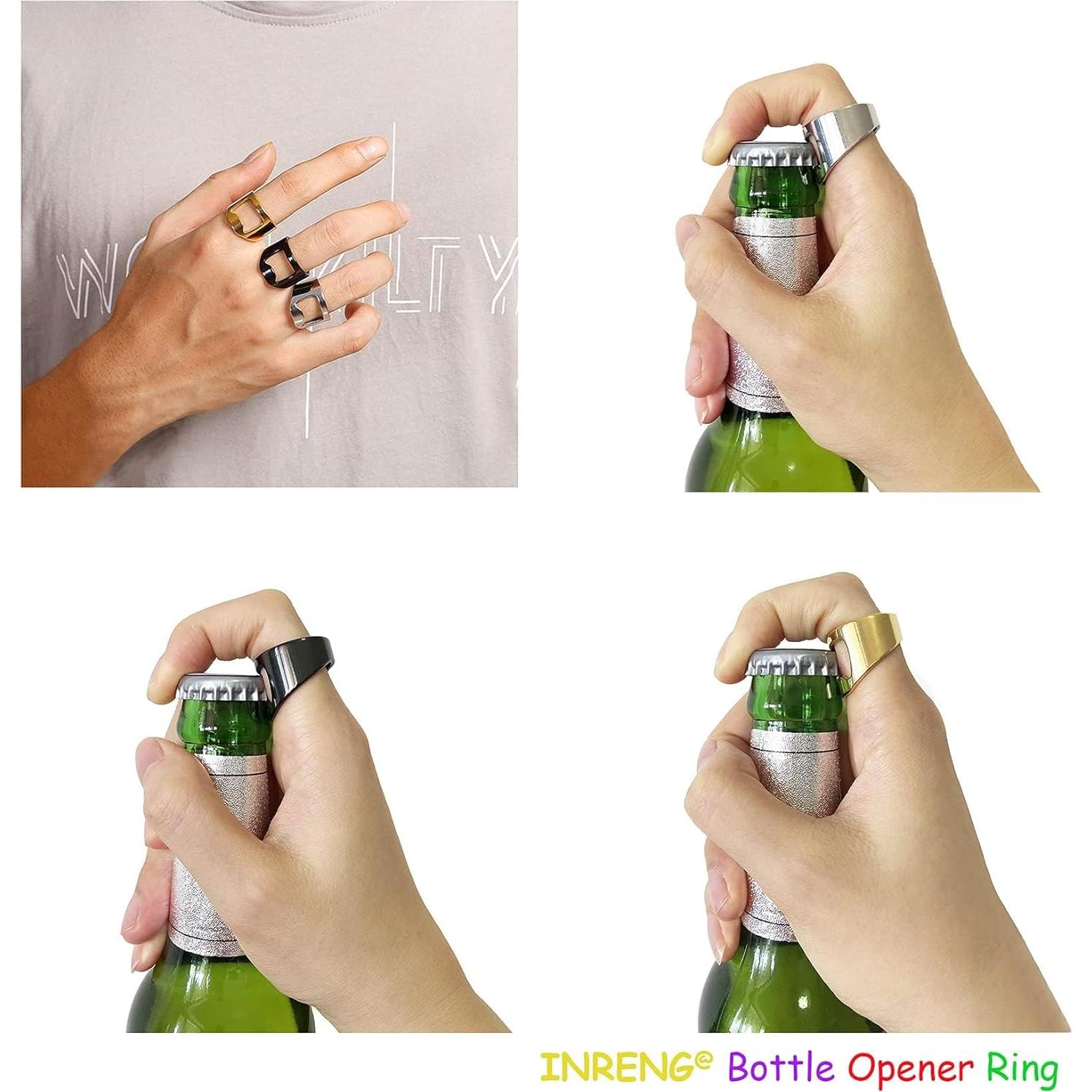 Anillo Abrebotellas INRENG Dorado 9 Creativo para Bar