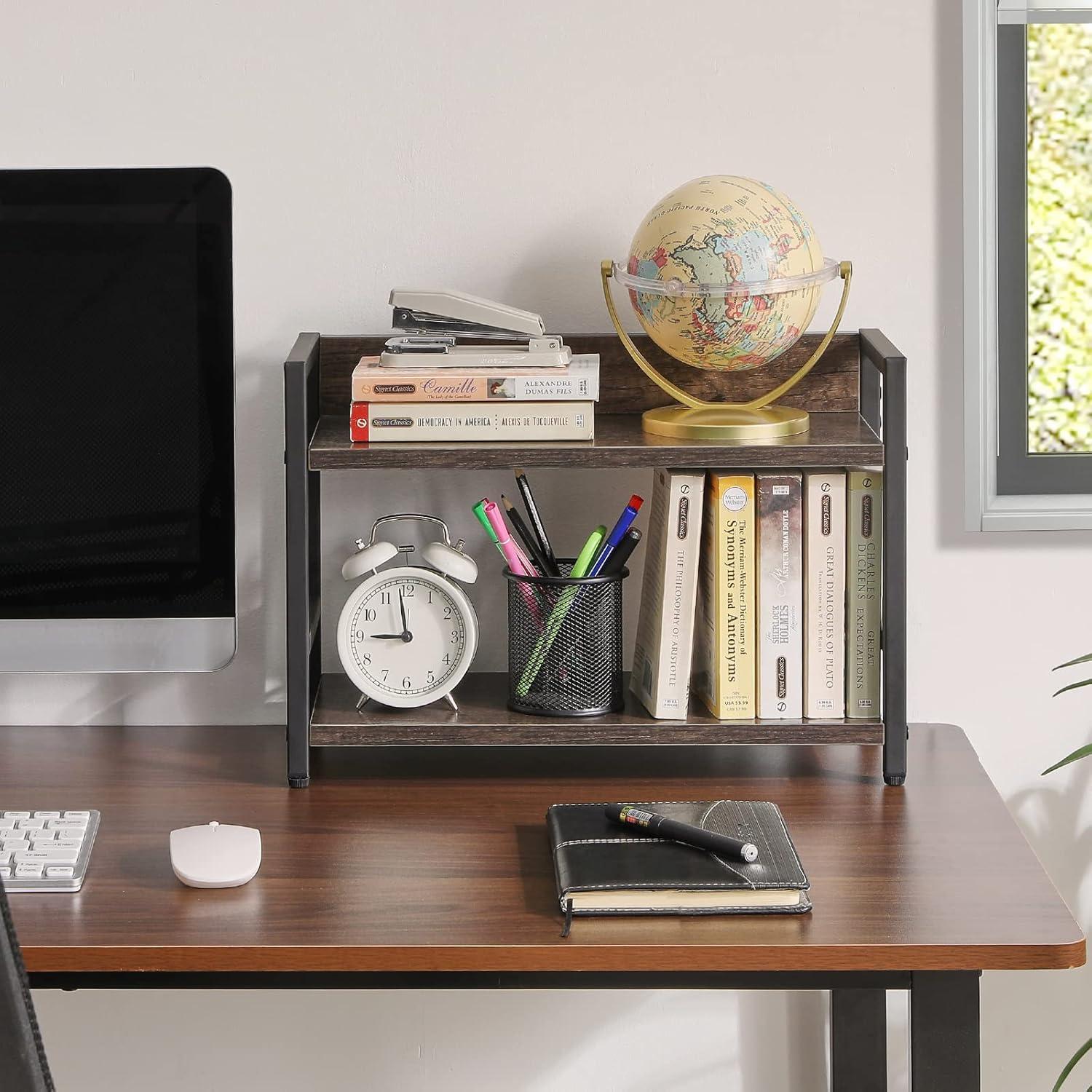 Estante de Especias IBUYKE 2 Niveles Gris Oscuro Multiusos