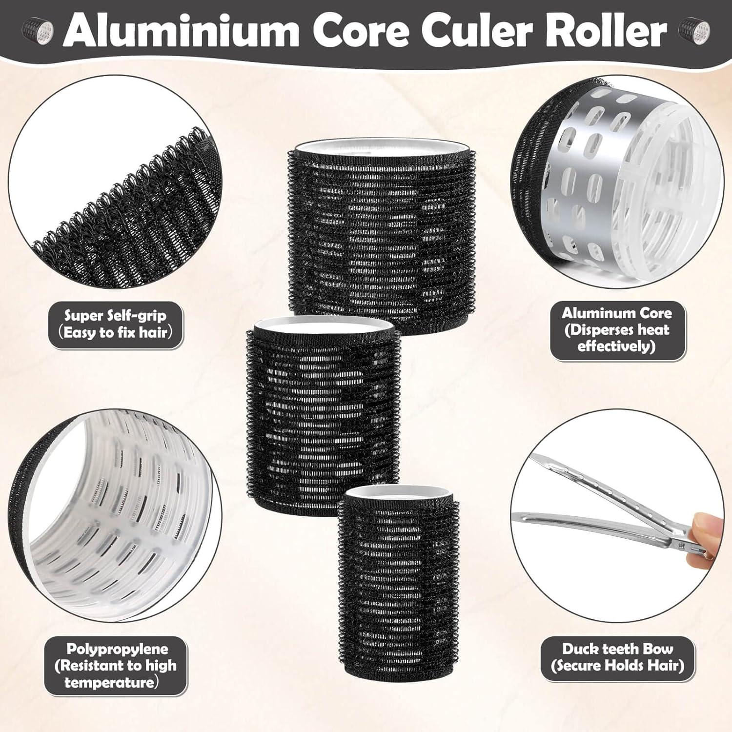 Rizadores Térmicos Tetutor 24PCS con Clips - Rulos Jumbo 64mm, 44mm, 36mm