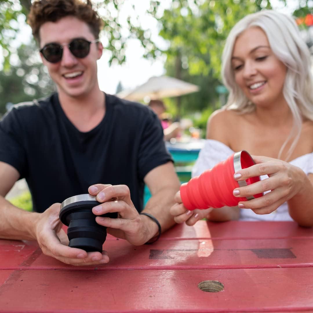 Vaso Plegable HYDAWAY 473 ml Silicona y Acero Inoxidable