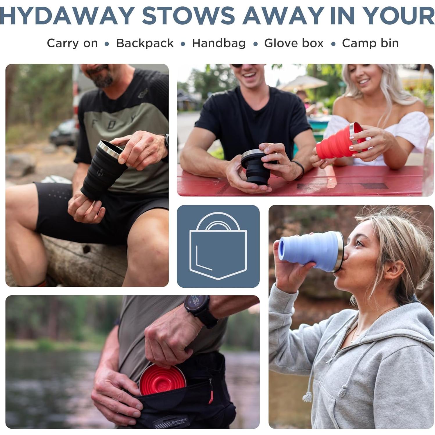 Vaso Plegable HYDAWAY 473 ml Silicona y Acero Inoxidable