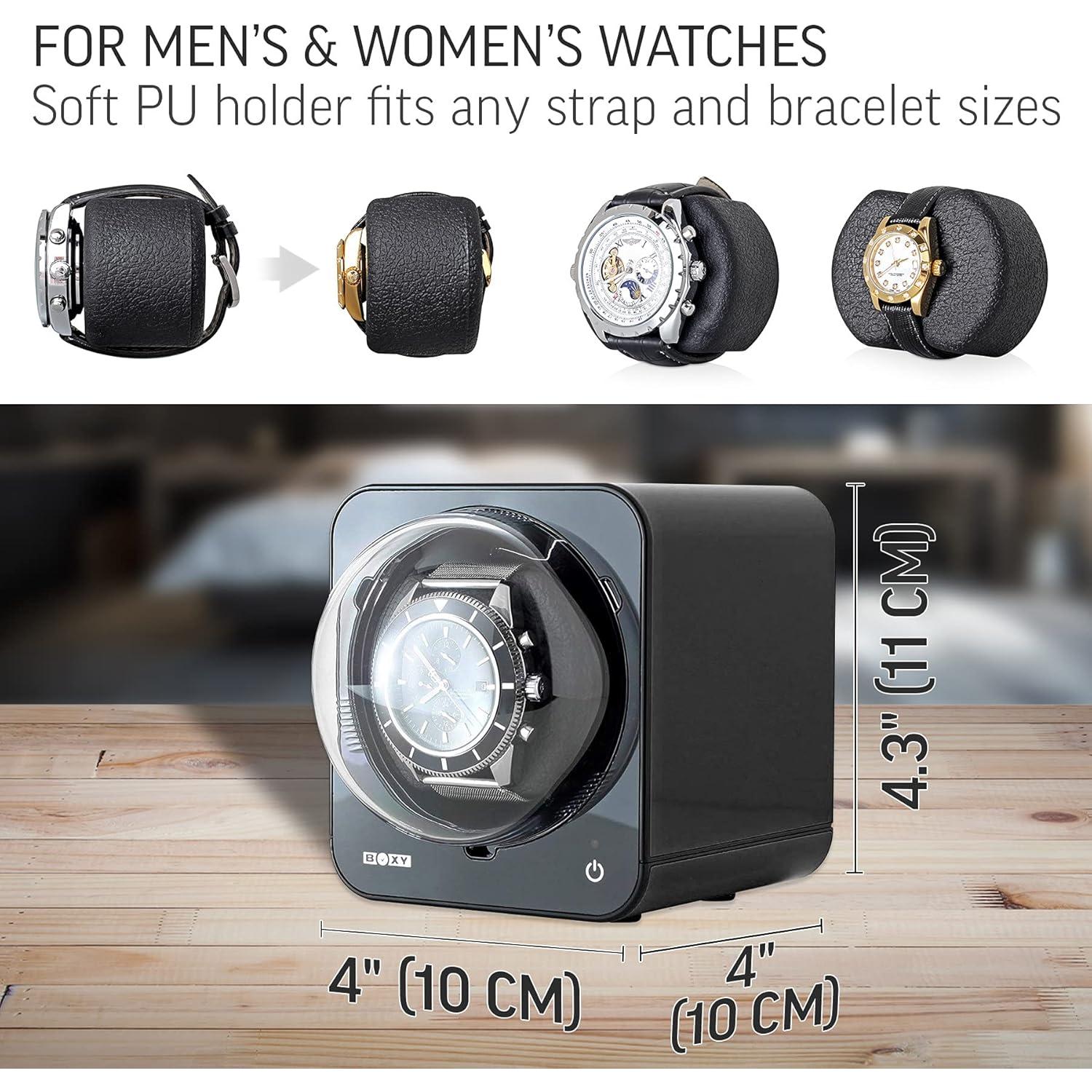 Enrollador de Reloj Automático Fancy Brick Negro - 45 Programas