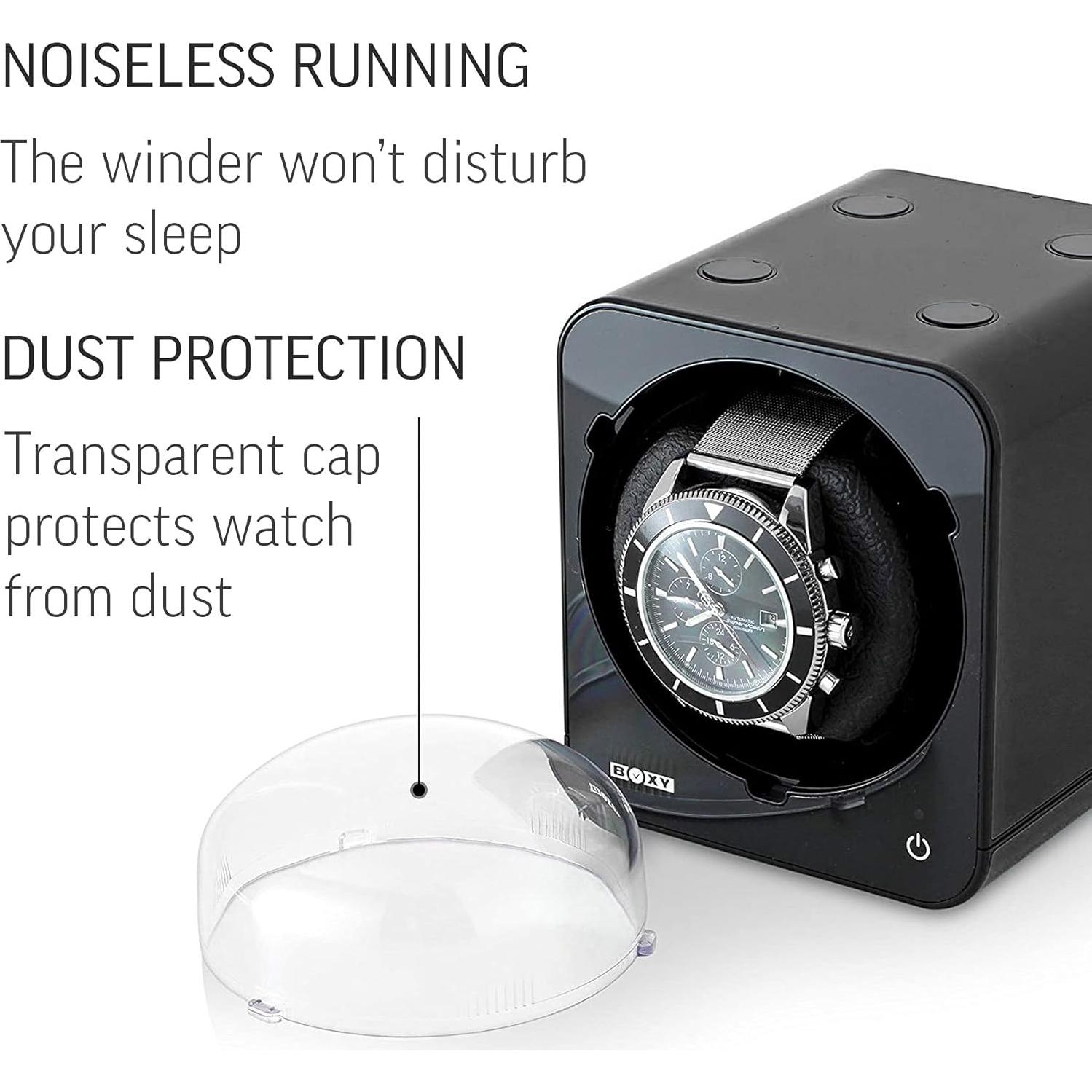 Enrollador de Reloj Automático Fancy Brick Negro - 45 Programas