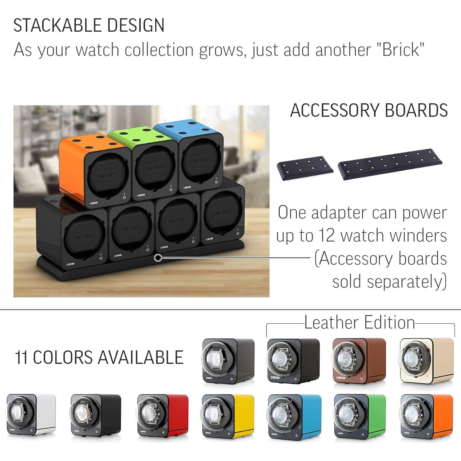 Enrollador de Reloj Automático Fancy Brick Negro - 45 Programas