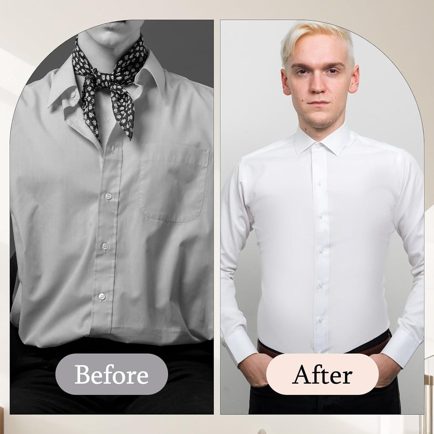 Sujetadores de Camisa Antideslizantes Cobee 2 Pcs para Hombres