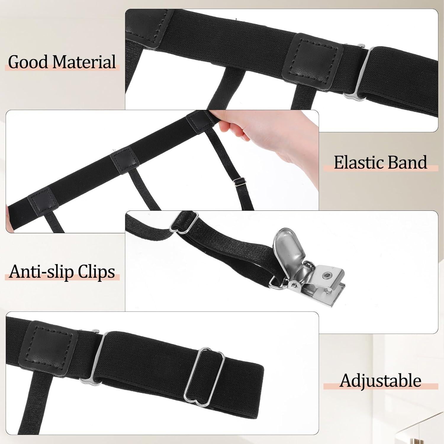 Sujetadores de Camisa Antideslizantes Cobee 2 Pcs para Hombres