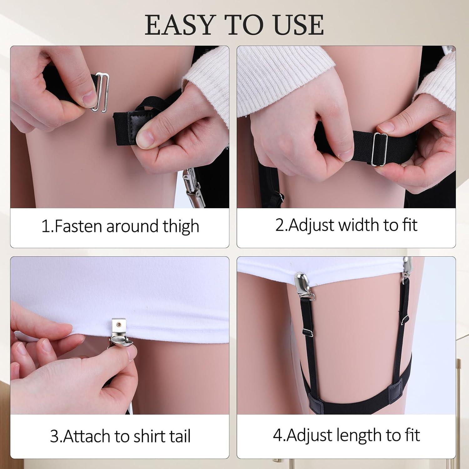 Sujetadores de Camisa Antideslizantes Cobee 2 Pcs para Hombres