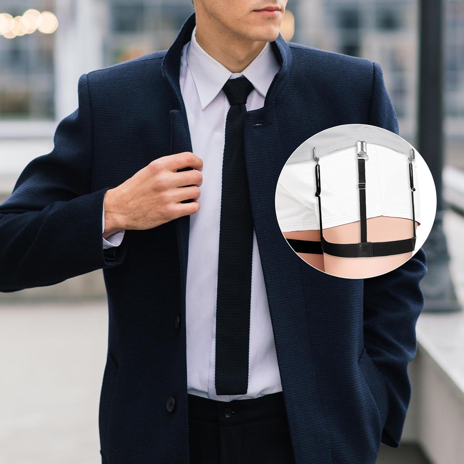 Sujetadores de Camisa Antideslizantes Cobee 2 Pcs para Hombres