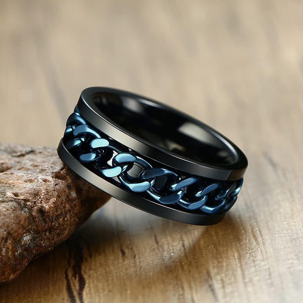 Anillo Fidget MMTTAO Acero Inoxidable 8MM Unisex