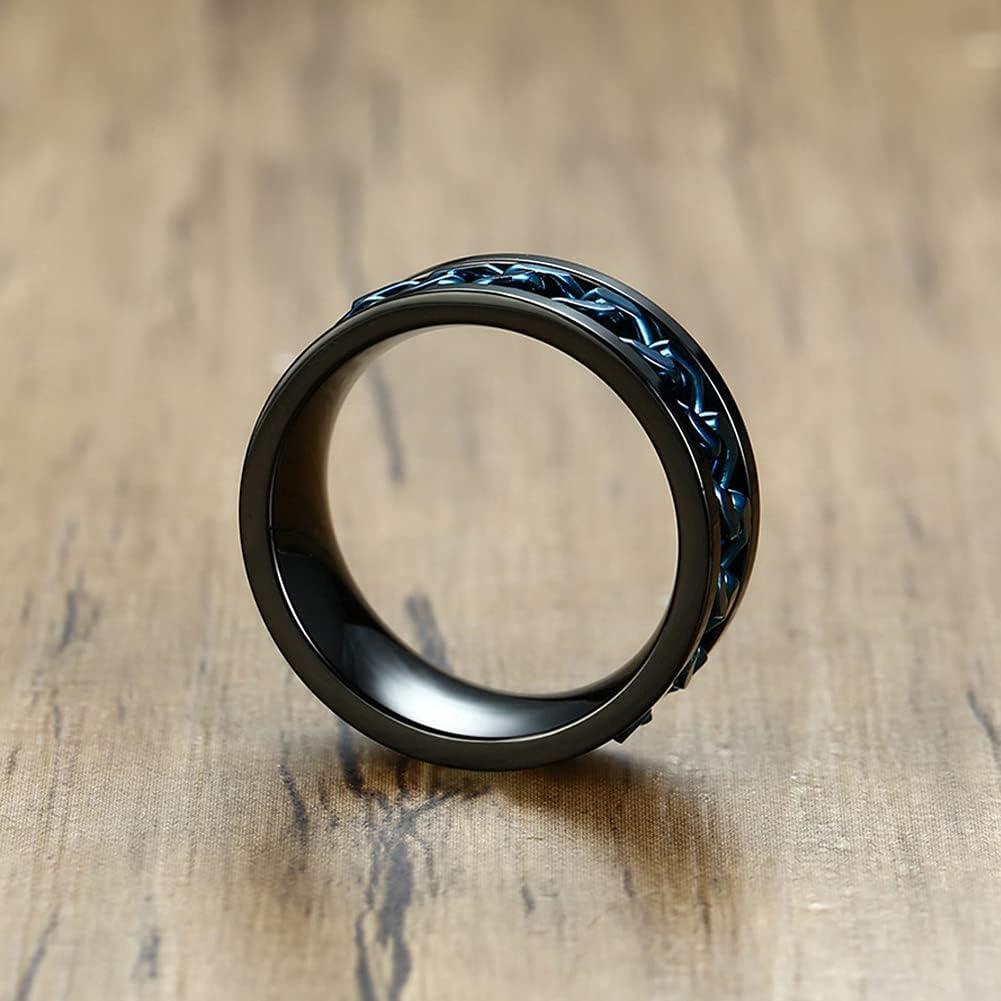 Anillo Fidget MMTTAO Acero Inoxidable 8MM Unisex