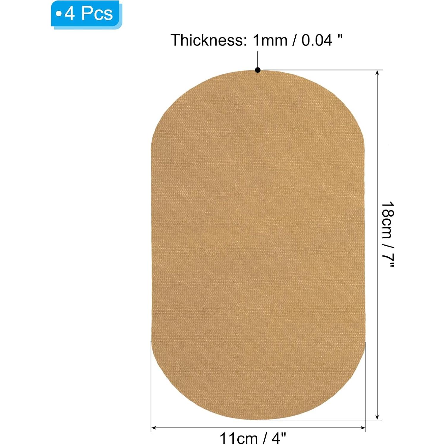 Parche de Planchar PATIKIL 4 PZS Terciopelo Albaricoque 18x11 cm