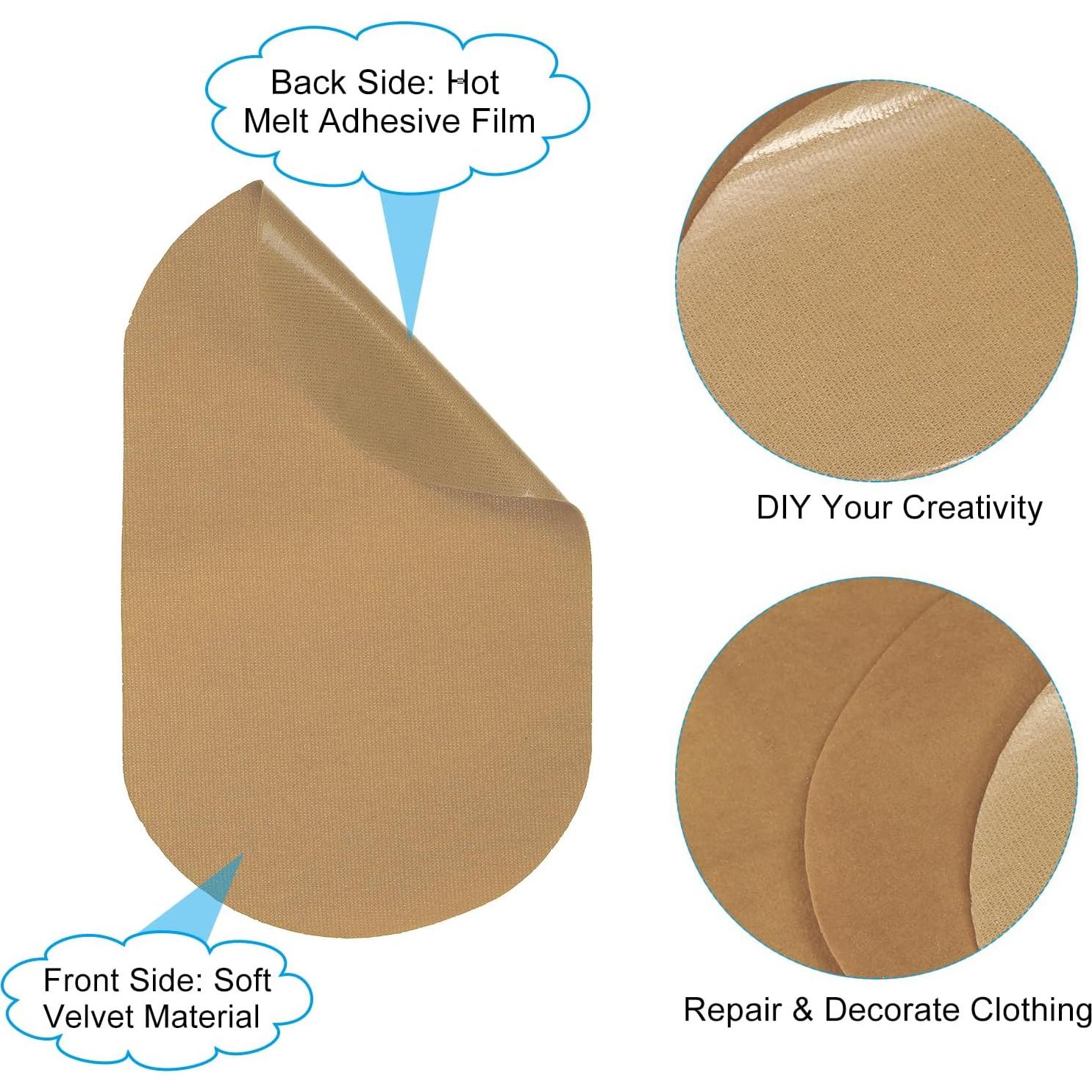 Parche de Planchar PATIKIL 4 PZS Terciopelo Albaricoque 18x11 cm