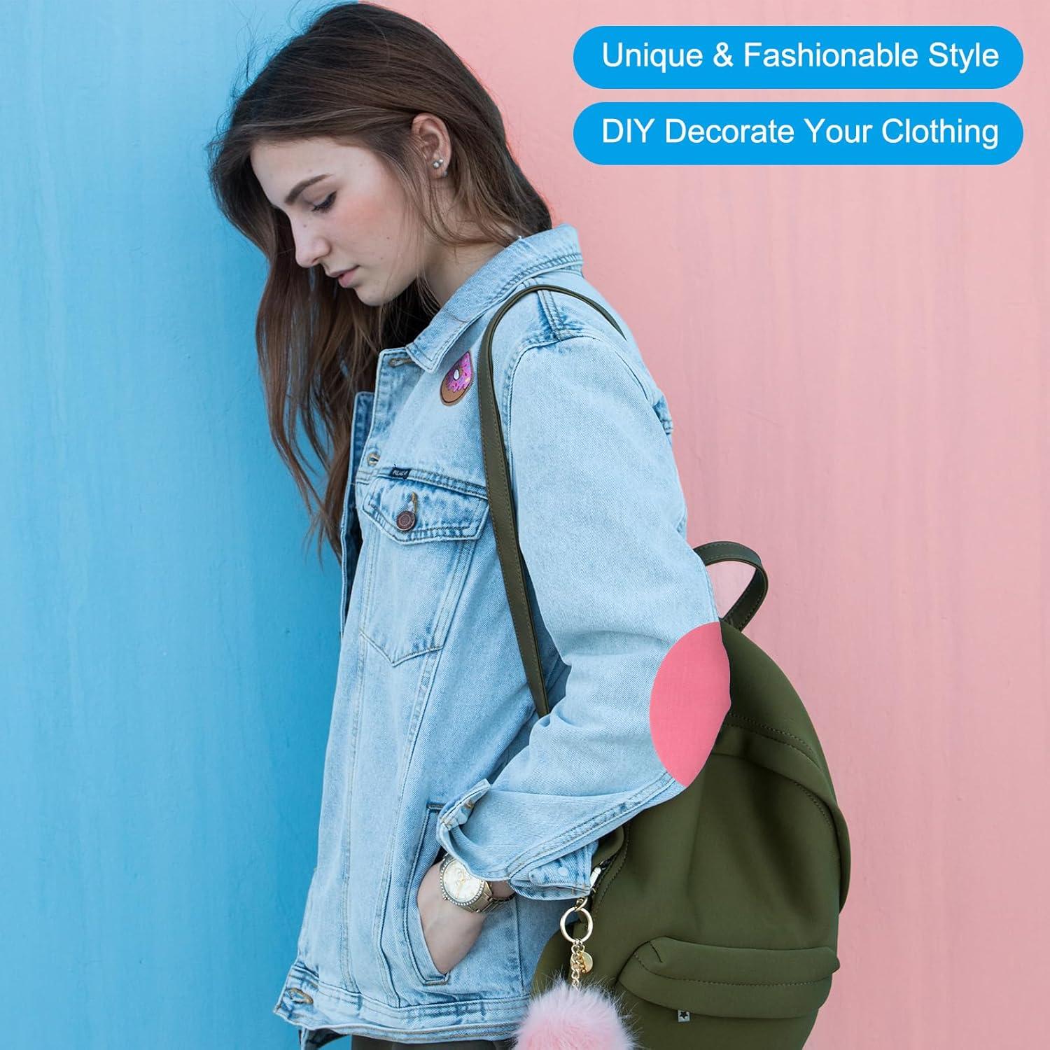 Parche de Planchar PATIKIL 4 PZS Terciopelo Albaricoque 18x11 cm